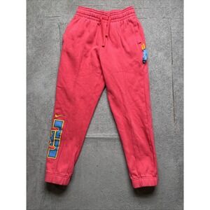 Nike LeBron Sweatpants Youth Large Pink Strive For‎ Greatness Fleece Joggers NBA